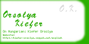 orsolya kiefer business card